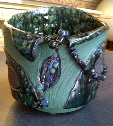 Pot Plant Container, with bead decoration